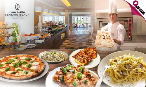 Pool & Beach Access with Italian Dishes OR International Dinner Buffet at Sealine Beach Resort!